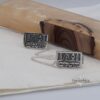 Jerusalem Tallit Clips with Custom Hebrew Engraving — close-up, handmade in Israel