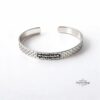 Sterling Silver Jerusalem Wall Cuff Bracelet Engraved — detail view, handmade in Israel