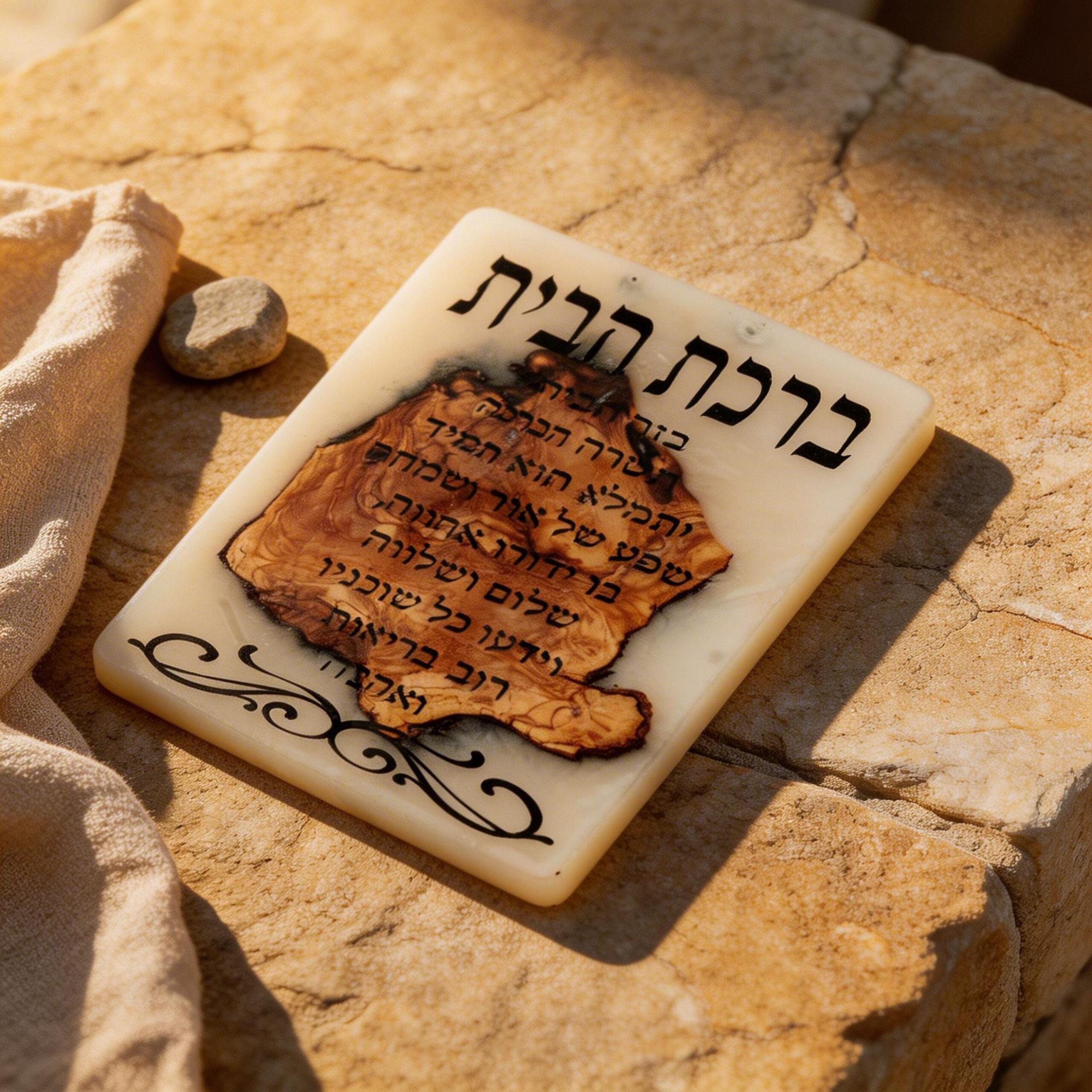 Jewish Home Blessing Plaque — Hebrew Birkat Habayit Acrylic Wall Art (13×18 cm) Jewish Home Blessing Plaque — Hebrew Birkat Habayit Acrylic Wall Art (13×18 cm)