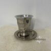 Sterling Silver Kiddush Cup Pendant from Jerusalem — alternate angle, handmade in Israel