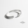 Matte Silver Cuff Bracelet for Men Custom Engraved — alternate angle, handmade in Israel