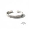 Matte Silver Cuff Bracelet for Men Custom Engraved — styled lifestyle, handmade in Israel