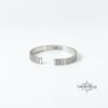 Matte Silver Cuff Bracelet for Men Custom Engraved — three finishes side by side, handmade in Israel