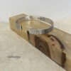 Matte Silver Cuff Bracelet for Men Custom Engraved — additional angle, handmade in Israel