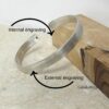 Matte Silver Cuff Bracelet for Men Custom Engraved — top-down view, handmade in Israel