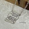 Megillah Pendant Prayer Hebrew Necklace Sterling Silver — styled lifestyle, handmade in Israel