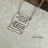 Megillah Pendant Prayer Hebrew Necklace Sterling Silver — additional angle, handmade in Israel