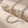 Stainless Steel Cuban Link Chain Necklace Mens — main photo, handmade in Israel