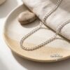 Stainless Steel Cuban Link Chain Necklace Mens — detail view, handmade in Israel