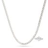 Stainless Steel Cuban Link Chain Necklace Mens — close-up, handmade in Israel