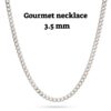Stainless Steel Cuban Link Chain Necklace Mens — alternate angle, handmade in Israel