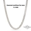Stainless Steel Cuban Link Chain Necklace Mens — three finishes side by side, handmade in Israel