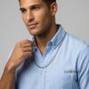 Stainless Steel Cuban Link Chain Necklace Mens — close-up detail, handmade in Israel
