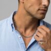 Stainless Steel Cuban Link Chain Necklace Mens — styled shot, handmade in Israel