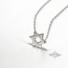 Mini Star of David Necklace Sterling Silver — detail view, handmade in Israel