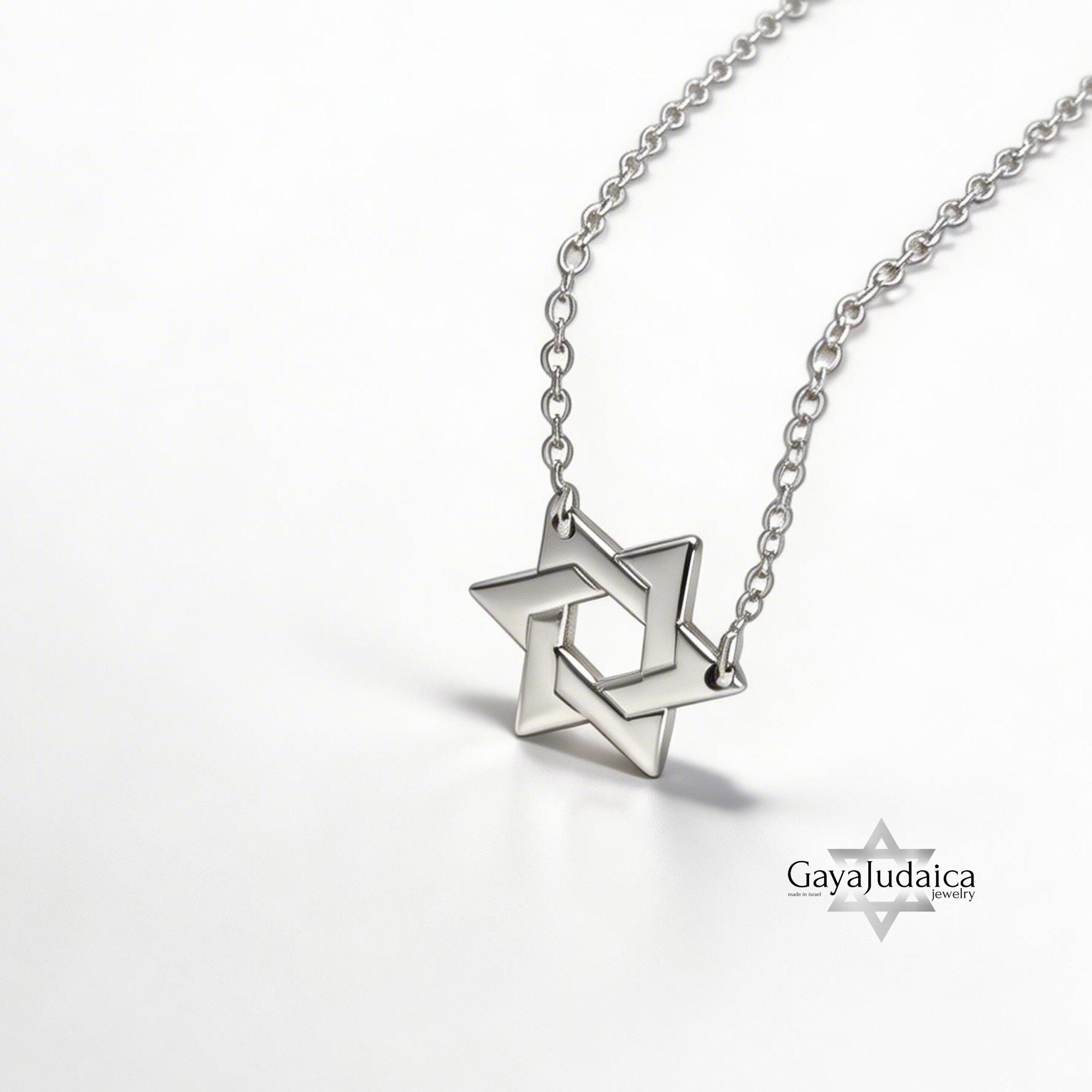 Mini Star of David Necklace — Sterling Silver / 24K Gold / Rose Gold, Handmade Judaica Mini Star of David Necklace — Sterling Silver / 24K Gold / Rose Gold, Handmade Judaica