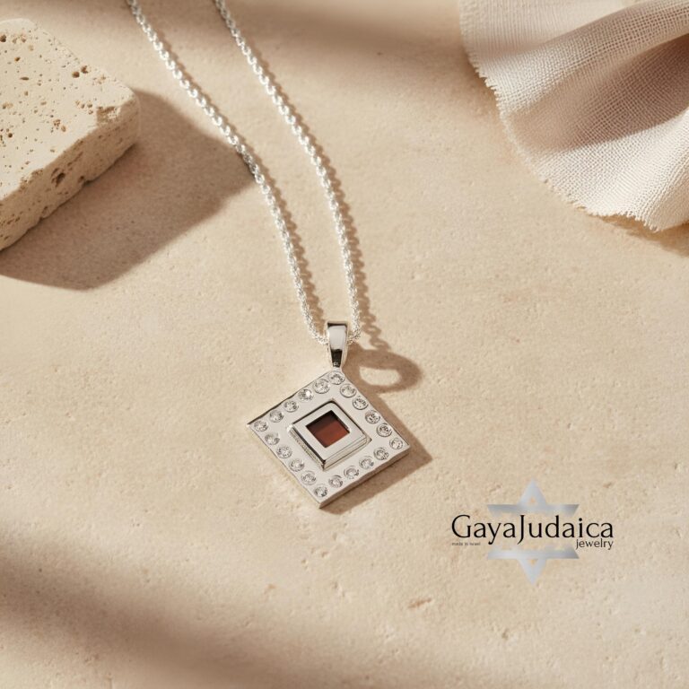 Nano Bible Rope Necklace Zircon Israel — main photo, handmade in Israel