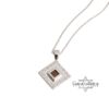 Nano Bible Rope Necklace Zircon Israel — detail view, handmade in Israel