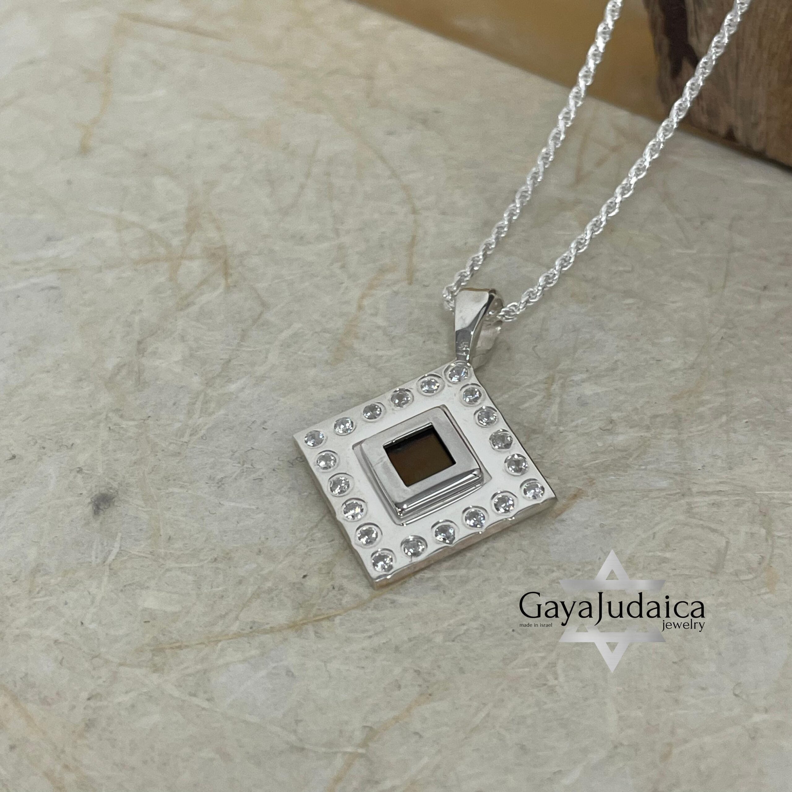 Nano Bible Rope Necklace — Encrusted with Zircons, Sparkling Symbol of Faith from Israel Nano Bible Rope Necklace — Encrusted with Zircons, Sparkling Symbol of Faith from Israel