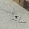 Nano Bible Rope Necklace Zircon Israel — close-up detail, handmade in Israel