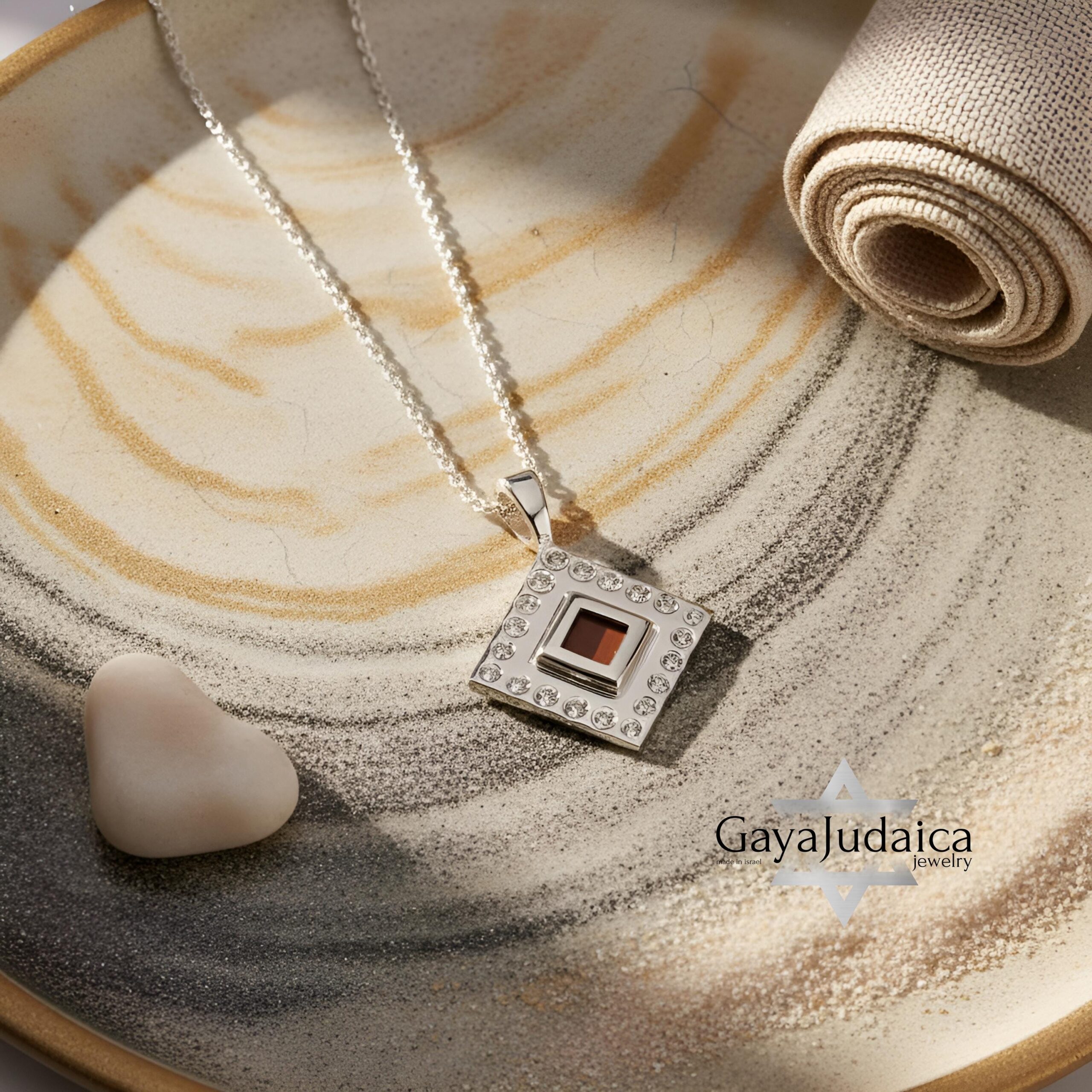 Nano Bible Rope Necklace — Encrusted with Zircons, Sparkling Symbol of Faith from Israel Nano Bible Rope Necklace — Encrusted with Zircons, Sparkling Symbol of Faith from Israel