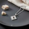 Nano Bible Rope Necklace Zircon Israel — natural light shot, handmade in Israel