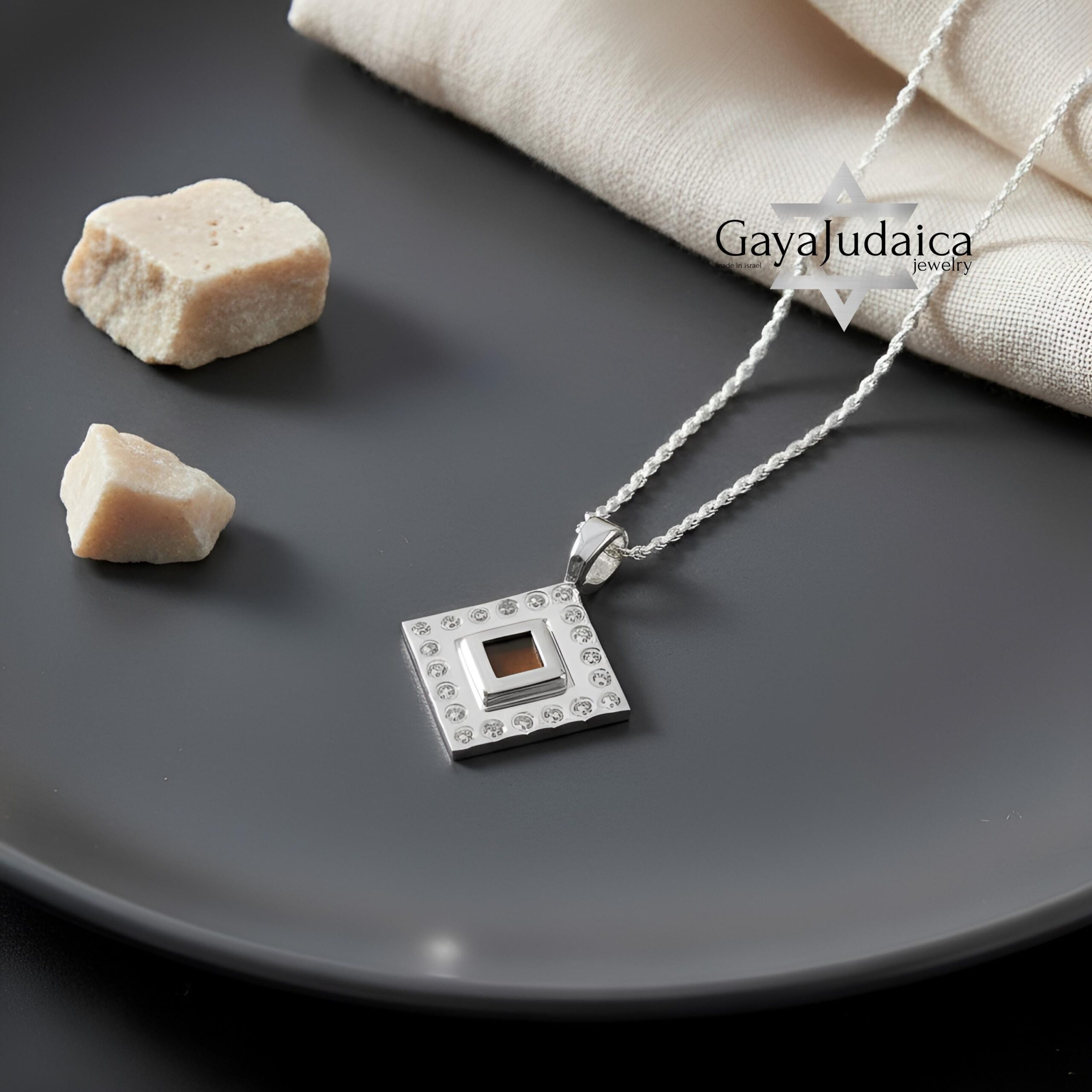 Nano Bible Rope Necklace — Encrusted with Zircons, Sparkling Symbol of Faith from Israel Nano Bible Rope Necklace — Encrusted with Zircons, Sparkling Symbol of Faith from Israel