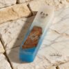 Olive Wood Mezuzah Case with Blue and White Epoxy Star of David — main product photo, handmade in Israel
