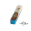 Olive Wood Mezuzah Case with Blue and White Epoxy Star of David — additional view 15, Israeli Judaica craftsmanship