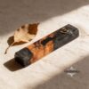 Olive Wood Mezuzah Case Gray Epoxy — main photo, handmade in Israel
