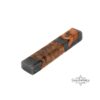 Olive Wood Mezuzah Case Gray Epoxy — close-up, handmade in Israel