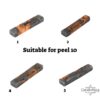 Olive Wood Mezuzah Case Gray Epoxy — additional view, handmade in Israel