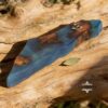 Olive Wood Mezuzah Case with Israel Map Epoxy Resin — styled lifestyle, handmade in Israel