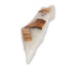 Olive Wood Mezuzah Case with Israel Map Epoxy Resin — styled shot, handmade in Israel