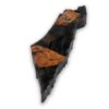 Olive Wood Mezuzah Case with Israel Map Epoxy Resin — natural light shot, handmade in Israel