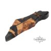 Olive Wood Mezuzah Case with Israel Map Epoxy Resin — plate composition, handmade in Israel