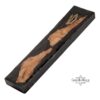 Olive Wood Mezuzah Case Modern Epoxy Judaica — alternate angle, handmade in Israel