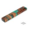 Olive Wood Mezuzah Case Modern Epoxy Judaica — styled lifestyle, handmade in Israel
