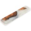 Olive Wood Mezuzah Case Modern Epoxy Judaica — additional angle, handmade in Israel