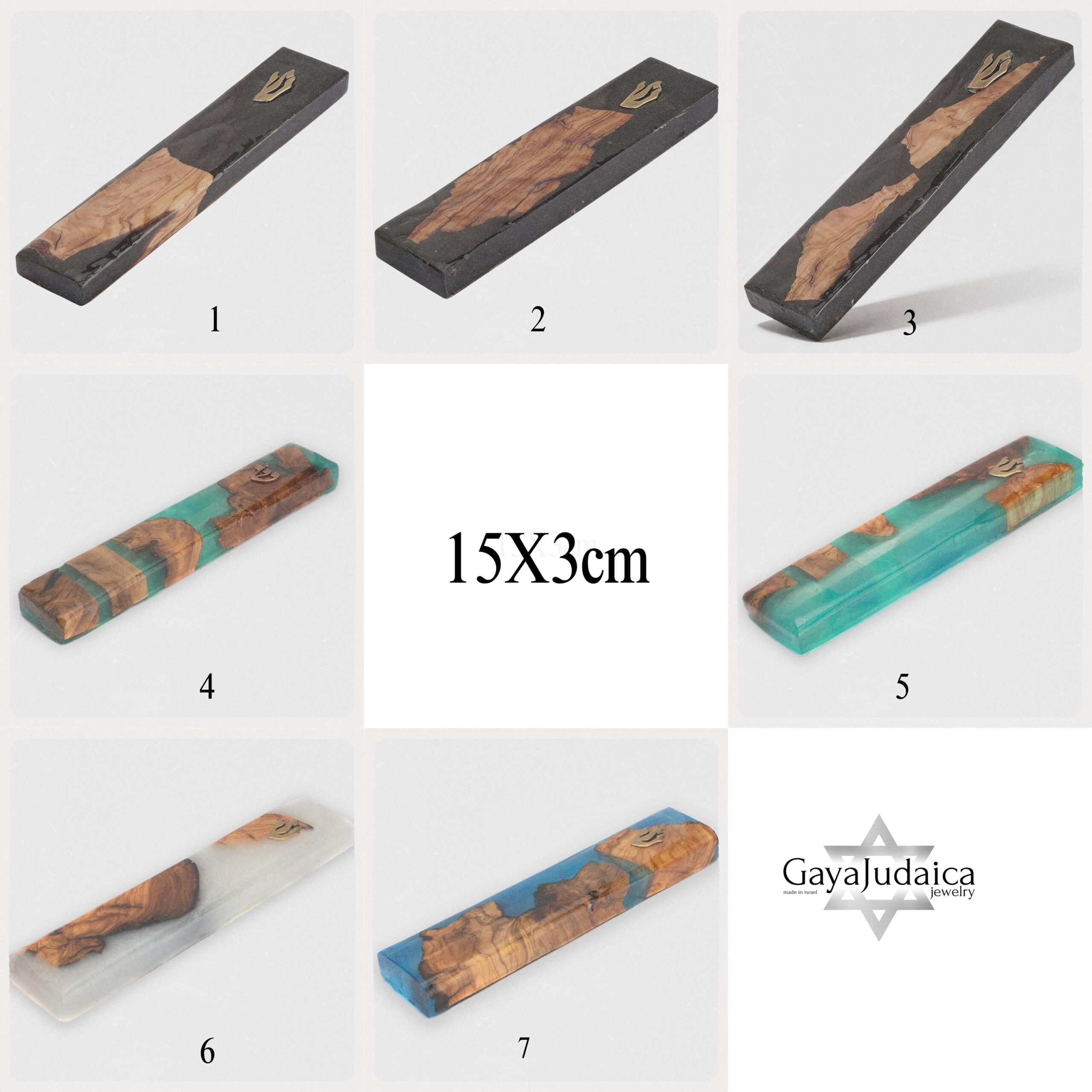 Handmade Olive Wood Mezuzah — Modern Epoxy Judaica, Jewish Home Blessing Handmade Olive Wood Mezuzah — Modern Epoxy Judaica, Jewish Home Blessing