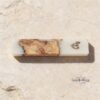 Olive Wood Mezuzah Case White Epoxy Resin — natural light shot, handmade in Israel