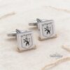 Personalised Sterling Silver Cufflinks Hebrew English Engraving — warm-tone styled, handmade in Israel