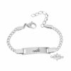 Personalized Baby Name Bracelet Engraved Kids Bracelet — alternate angle, handmade in Israel