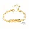 Personalized Baby Name Bracelet Engraved Kids Bracelet — styled lifestyle, handmade in Israel