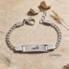 Personalized Baby Name Bracelet Engraved Kids Bracelet — additional angle, handmade in Israel