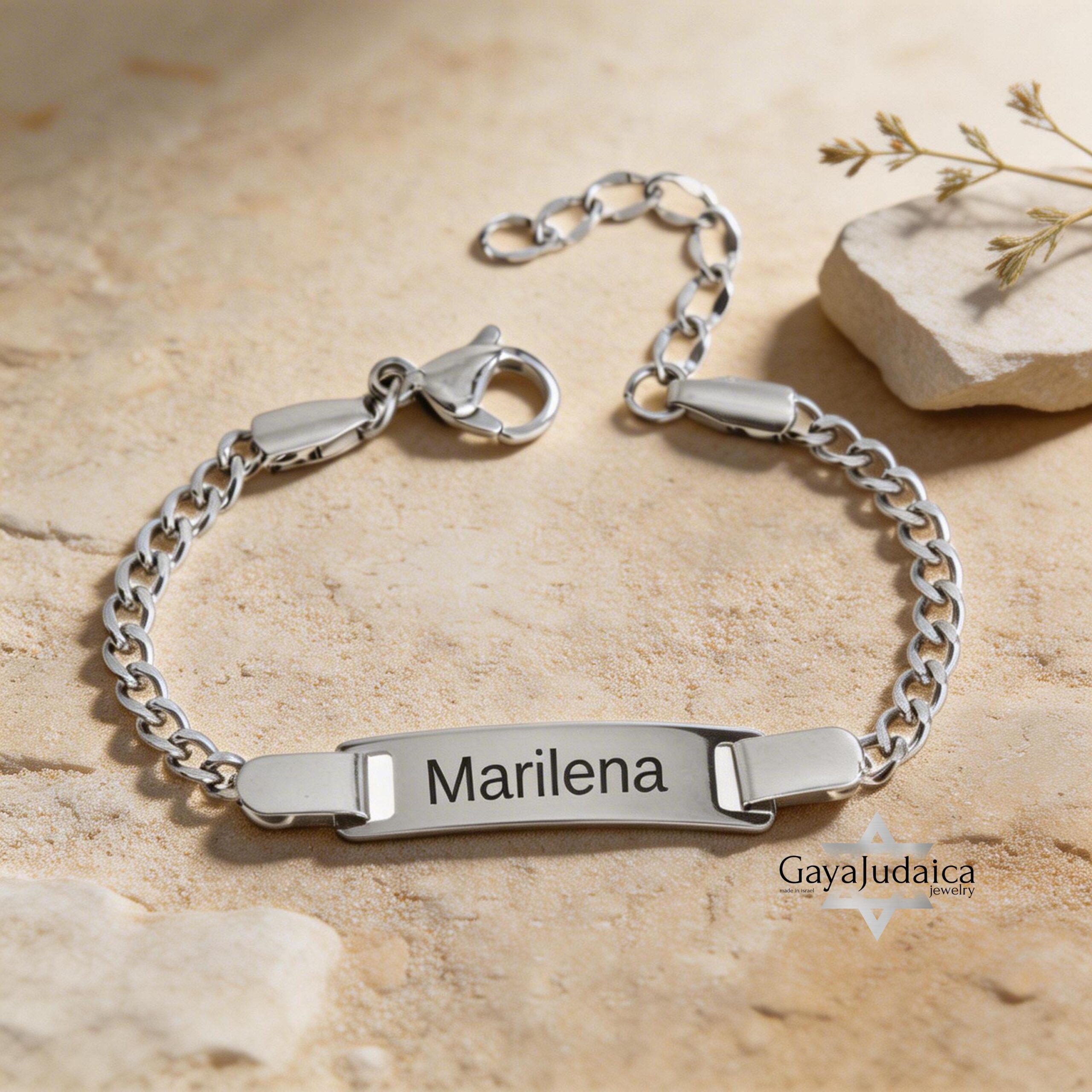 Personalized Baby Name Bracelet — Engraved Kids Bracelet, Gift for Newborn or Baptism Personalized Baby Name Bracelet — Engraved Kids Bracelet, Gift for Newborn or Baptism