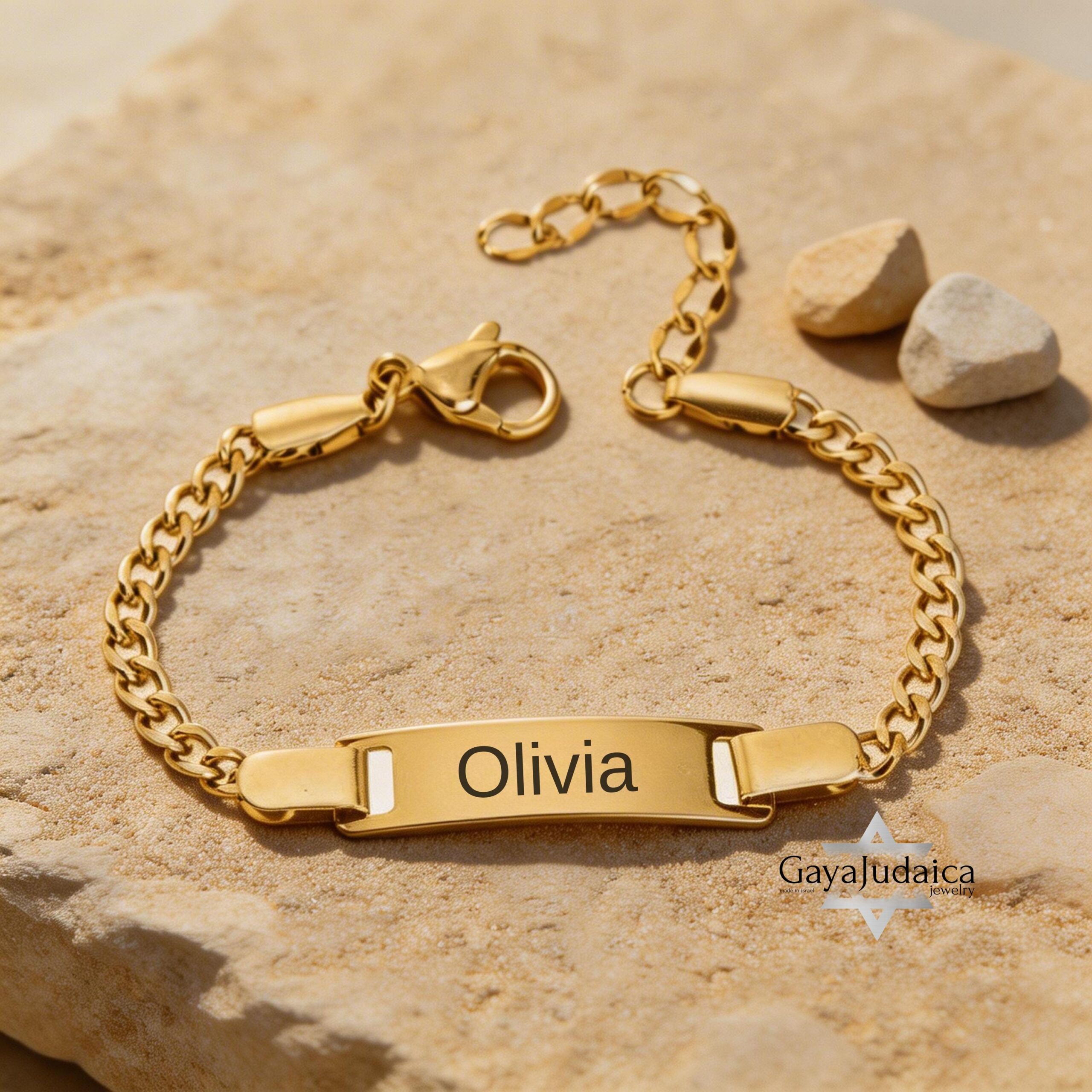 Personalized Baby Name Bracelet — Engraved Kids Bracelet, Gift for Newborn or Baptism Personalized Baby Name Bracelet — Engraved Kids Bracelet, Gift for Newborn or Baptism