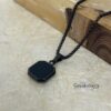 Personalized Black Onyx Pendant Necklace Stainless Steel — additional view, handmade in Israel