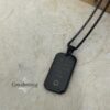 Personalized Black Stainless Steel Dog Tag Engraved Curb Chain — three finishes side by side, handmade in Israel