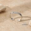 Eshet Chail Hebrew Bangle Sterling Silver — main photo, handmade in Israel